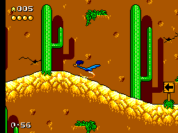 Desert Speedtrap Starring Road Runner and Wile E Coyote screenshot 3 for Sega Master System